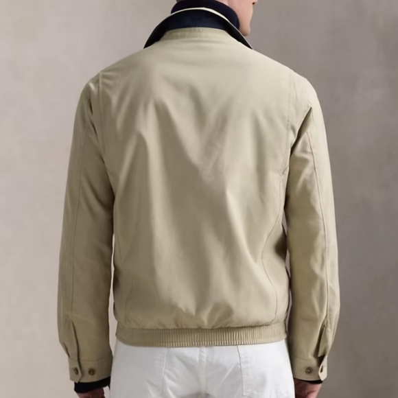 Polo Ralph Lauren Men's KHAKI Twill Bi Swing Full Zip Windbreaker Jacket NWT - Picture 4 of 5
